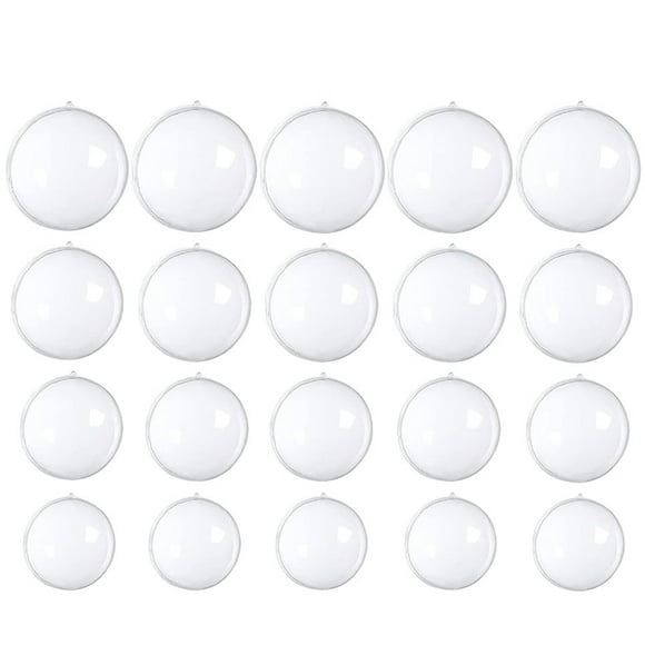 40 Uds. De bolas rellenables de plástico transparente para manualidades, adornos, bolas de Navidad para decoración artesanal