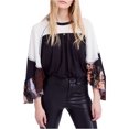 thumbnail image 1 of Free People Blouse Chandail-Over Friday Fever pour Femmes, Noir, Très Petit, 1 of 1