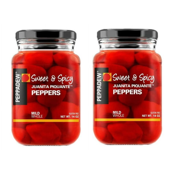Peppadew Piquant Mild - Sweet & KKS1 Spicy Peppers 400g - Pack 2
