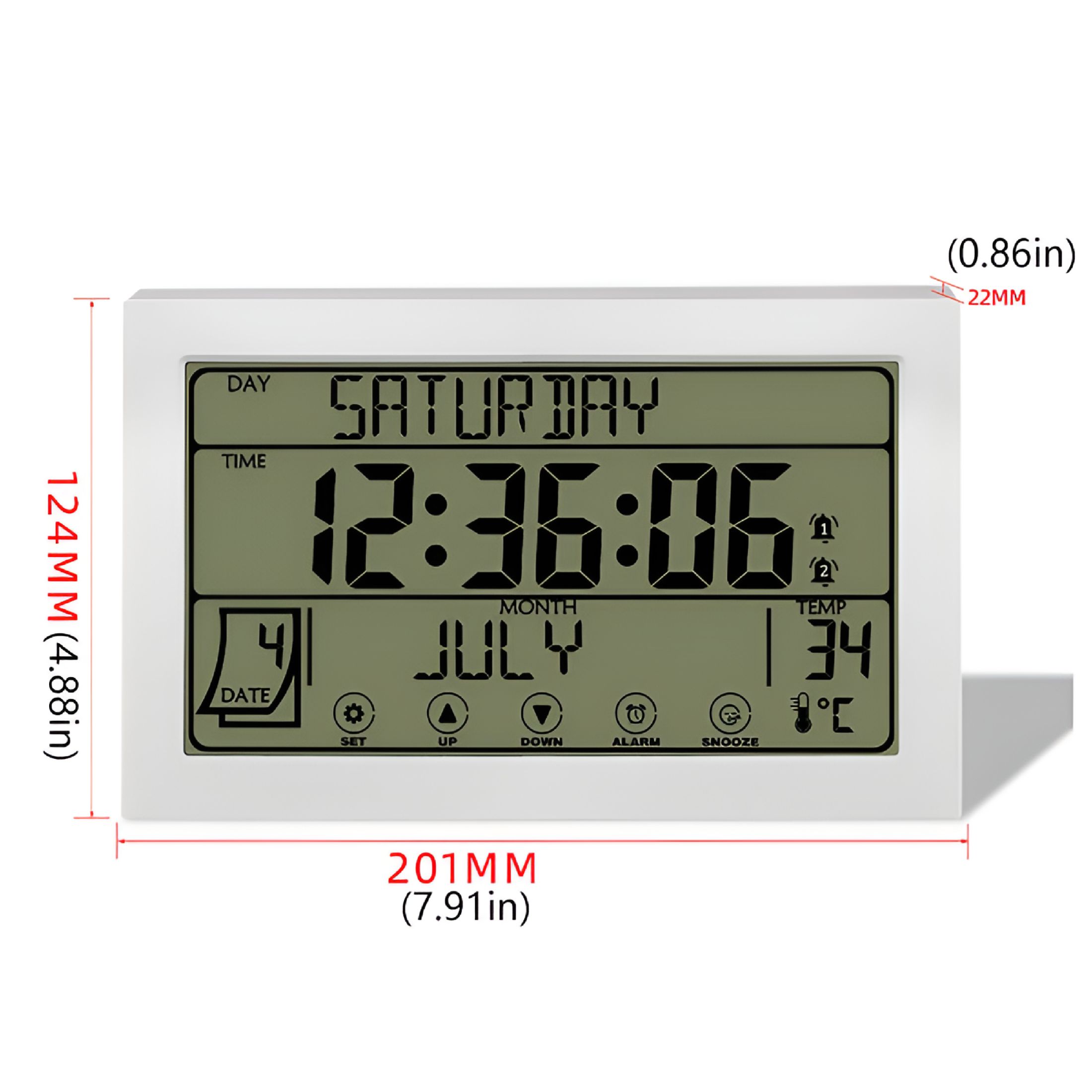 GJX Weather Station Wireless Indoor/Outdoor Temperature Atomic Clock Battery Powered With High Accuracy Sensor,Indoor Outdoor Thermometer Wireless Black
