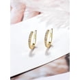 thumbnail image 3 of Clip On Earrings for Women - No Piercing Needed, Hypoallergenic Copper Build with Simplistic Sparkle, Secure Comfort Fit, For Daily & Special Occasions,Gold, 3 of 5