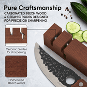 Matsato Knife Sharpener. Professional Japanese Knife and Scissor Sharpener. 2-in-1 Sharpening Tool