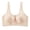 Beige, variant on Women's Solid Plus Size Row Hook Bra Push Up Side Smoothing Anti Sagging Underwire Full Coverage Brassiere Beige XS(XS)