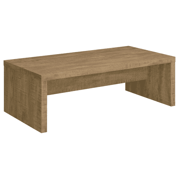 CARTESIAN Rectangular Coffee Table, Rustic Mango Brown, Engineered Wood, 47.25x23.5x16.25 Inches, Farmhouse Style