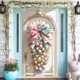 thumbnail image 3 of Color-Fast Easy-Hang Colorful Easter Door Curtain Decoration - Festive Backdrop for Home Party Garden Wall & Holiday Events, Perfect Easter & Year of the Horse Necessity, 35.4*70.8in, 3 of 5