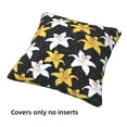 thumbnail image 3 of Throw Pillow Covers, Yellow White Lilies Flowers Soft Square Pillow Cases with Invisible Zipper for Couch Bed Sofa, Farmhouse Fall Home Decor 18"x18", 3 of 7