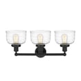 thumbnail image 2 of 616-3W-BK-G713 Innovations Lighting Bell - 3 Light Bath Vanity In Industrial Style-10 Inches Tall and 24.5 Inches Wide-Matte Black Finish-Clear Deco, 2 of 2