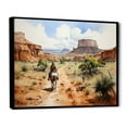 thumbnail image 2 of Designart "Dusty Trails of the Cowboy I" Cowboys Floater Framed Wall Decor, 2 of 7