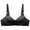 Black, variant on Bigersell Bandeau Sports Bra Women Solid Color Non-Underwire Underwear Bras Big & Tall Size Full Coverage Bra, Style 14371, Red 38B