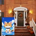 thumbnail image 3 of Thanksgiving Holiday Yard Flag Cute Pumpkins Doodle House Flag Cartoon Happy Thanskgiving Double-Side Garden Decor for Outdoor Decoration for Outdoor Garden Backyard (28x40inch), 3 of 6