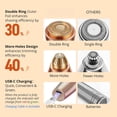 thumbnail image 4 of Geohope Eyebrow Trimmer Facial Hair Removal for Women: 2 in 1 Rechargeable Face Shaver and Eyebrow Razor - Painless Electric Hair Remover Device for Peach Fuzz Fine Hairs Upper Lip Chin, 4 of 5