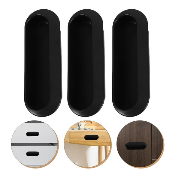 10pcs Hidden Recessed Door Pull Flush Finger Insert Handle Concealed Drawer Hardware Embedded for Home Office Furniture