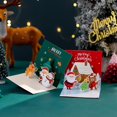 thumbnail image 3 of 1 Set Christmas Greeting Card Cute Cartoon Santa Claus Snowman Elk Pattern Christmas Card For Holiday, 3 of 5