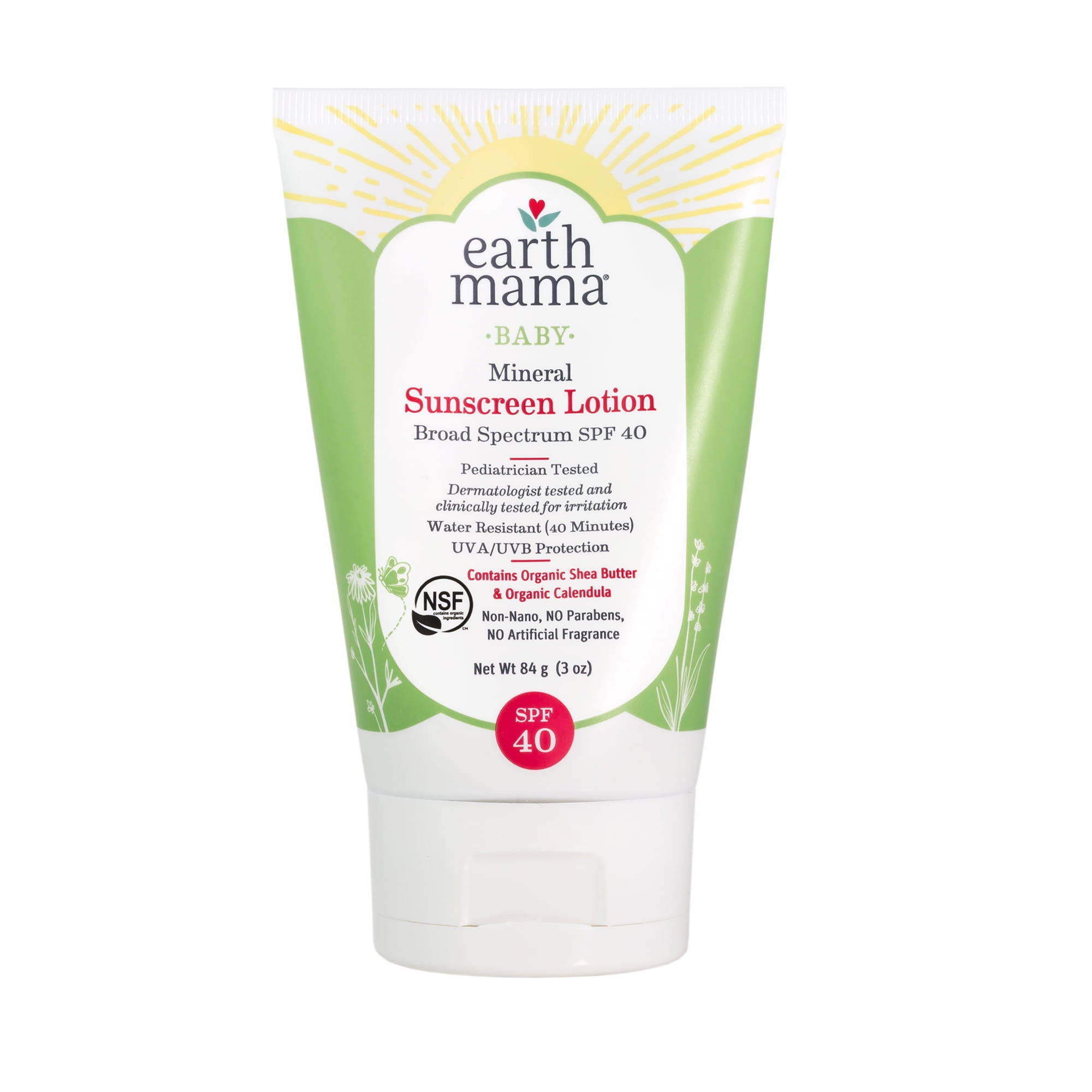Earth Mama Organics Baby Mineral Sunscreen Lotion SPF 40
