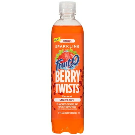Fruit2O Natural Strawberry Flavored Sparkling Water Beverage, 17 fl oz