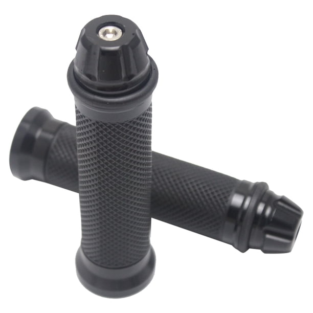 Empuñaduras de gel de goma de aluminio para manillar de motocicleta de 22 mm (negro) Tmvgtek Accesorios para autos y motos