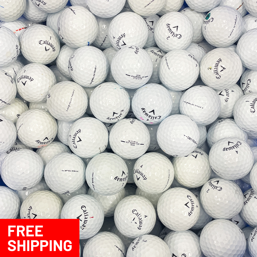 100 Callaway Tour Model AAA Used Recycled Golf Balls, White, by