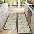 thumbnail image 4 of Kitchen Rugs Sets Of 2,Beige Leaf Butterfly Pattern Anti Fatigue Kitchen Mat Rugs Non Slip Washable,Decorative Kitchen Floor Mats for Kitchen,Sink,Laundry,17"x47"+17"x47", 4 of 5