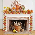 thumbnail image 6 of Boovnll 6.6Ft Fall Garland, Artificial Maple Leaves Garlands Hanging Fall Leaves Garland for Thanksgiving Halloween Indoor Outdoor Mantle Party Decor, Fall Decorations for Home, 6 of 6