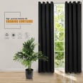 thumbnail image 6 of Shengshi Blackout Curtains Thermal Insulated Window Treatment Panels Room Darkening Blackout Drapes for Living Room Back Tab/Rod Pocket Bedroom Draperies, 2 Panels Black 42.1*62.96", 6 of 7
