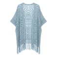 thumbnail image 5 of Casual Sheer Knit Beach Cover Up For With Fringed Design Lightweight Swimwear Sarong For Outdoor Holidays And Sun, 5 of 5