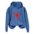 thumbnail image 3 of MuXiKeJi Clothes Hoodies For Women Lobster Drawstring Pocket Hoodie Fall Long Sleeve Hooded Sweatshirt Holiday Activewear, 3 of 4