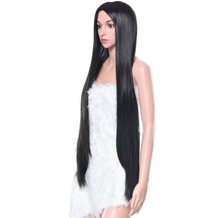 Muti-function Long Wigs Curly Wavy Hair for Cosplay, Costume Party or Daily Use, Black