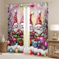 thumbnail image 2 of Homewish Festival Gnome Child Blackout Curtains Set of 2 (52x84 Each), Xmas Gifts Ball Window Curtains, Glitter Cartoon Snowflake Curtains and Drapes, Window Curtains Decor, 2 of 6