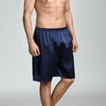 thumbnail image 4 of SOOMLON Men Pajama Shorts Big and Tall Lightweight Elastic Waist Boxer Shorts Cooling Silk Nightwear Travel Clothes, 4 of 7