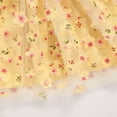 thumbnail image 6 of ZEHJUHAN Toddler Girl's Ruffle Sleeve Bow Princess Dress Sleeveless Round Neck 3D Floral Embroidery Mesh Party Dresses Yellow，6Y, 6 of 7