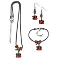 thumbnail image 1 of NFL Womens Cincinnati Bengals Euro Bead Jewelry 3 piece Set One Size Team Color, 1 of 2