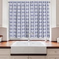 thumbnail image 2 of Ambesonne Floral Kitchen Curtains, Bluish Gzhel Flowers Art, 55"x39", Dark Lavender and Pale Grey, 2 of 3