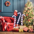 thumbnail image 5 of Fiudx Bastón Navideño Inflable, Diseño Clásico de Bastón de Caramelo Rojo y Blanco, Material de Pvc Duradero, Divertido Juguete Interactivo, Decoración para Fiestas Navideñas, Ideal para Celebracione, 5 of 5