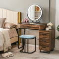 thumbnail image 2 of Costway Vanity Table Set 3-Color Dimmable Human Body Induction Light Charging Station, 2 of 10