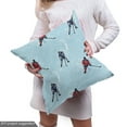 thumbnail image 4 of Ambesonne Sport Fabric by the Yard Upholstery, Ice Hockey Pattern Winter, 1 Yard, Blue Red Black, 4 of 4