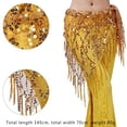 thumbnail image 3 of Qarigey Bufanda de cadera para danza del vientre, accesorios de decoración, cinturones, falda, danza del vientre, cintura, traje de baile, Cinturones Amarillo, 3 of 6