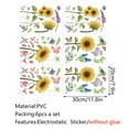 thumbnail image 3 of Ikohbadg 6 Sheets Sunflower Window Clings Spring Flower Butterfly Window Stickers Sunflower Window Decals Fall Glass Window Decorations Holiday Birthday Bedroom Living Room Home Kitchen Office Decor, 3 of 8