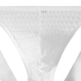 thumbnail image 3 of oelaio Mens Underwear with Bulge Pouch Briefs Mesh Bikini Breathable Underpants Athletic Supporter White M, 3 of 4