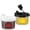 Black - White, variant on SIGNORA WARE 6.5 oz Oil and Vinegar Dispenser Set 2 Pack Leakproof Gray & Red