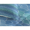 thumbnail image 3 of Ambesonne Ocean Quilted Coverlet 3 Pcs, Cartoon Sea Shipping, King Size, Blue Teal Turquoise, 3 of 4