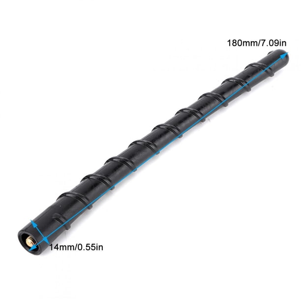 Antenna Auto Universale 18 Cm Elicoidale - FM/AM, Vite, Colore Nero, Compatibile Con Rio 2013