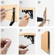 thumbnail image 4 of 2 soportes de estante plegables de 300 mm, soporte plegable para estante de pared, soporte plegable resistente, soporte de consola plegable negro para estante de pared de mesa, capacidad de carga de, 4 of 5