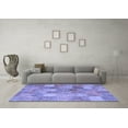 thumbnail image 3 of Ahgly Company Machine Washable Indoor Square Patchwork Blue Transitional Area Rugs, 6' Square, 3 of 4