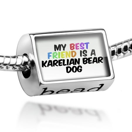 Bead My best Friend a Karelian Bear Dog from Finland Charm Fits All European