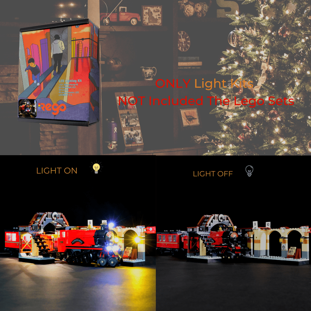 Rego Design IR Switch Lighting Set for Hogwarts Express Building Blocks Model, Light Kit Compatible with Lego 75955 (Not Include the Building Set)