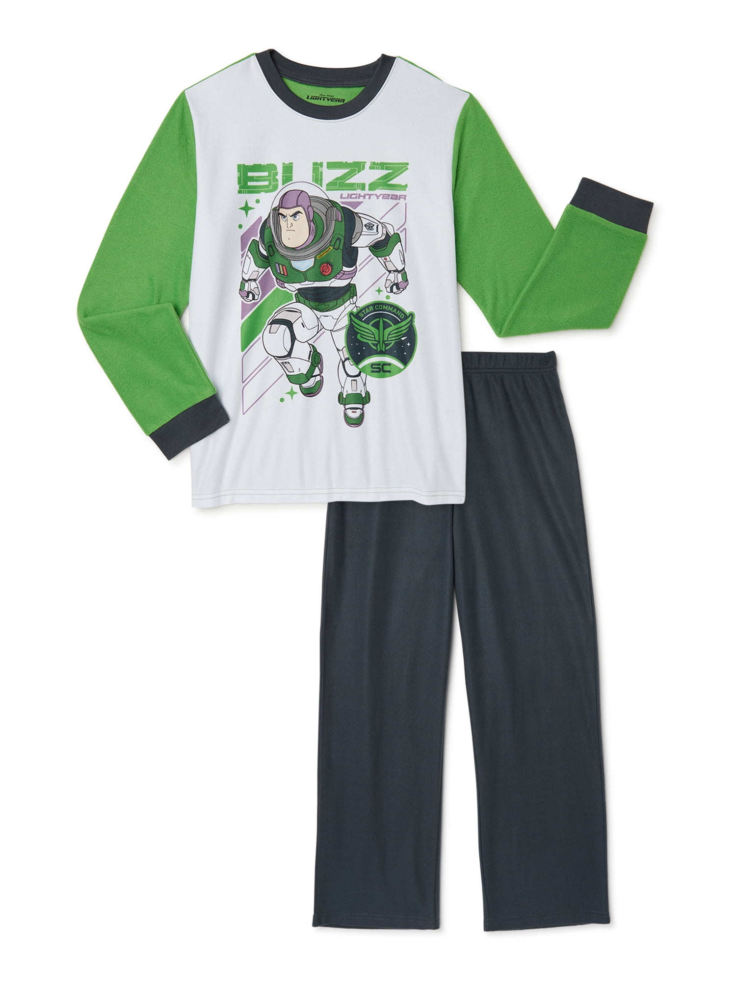 Disney Pixar Pixar Lightyear Boys Long Sleeve Top and Pants Pajama Sleep Set, 2-Piece, Sizes 4-12