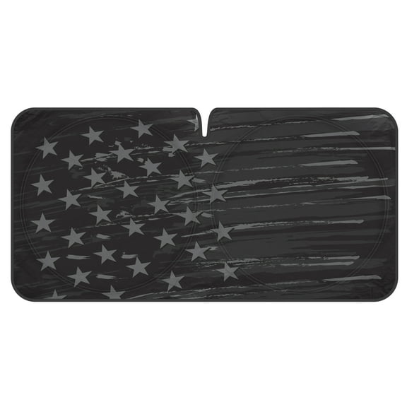 Motor Trend USA Vintage Flag Pop-Up Auto Shade, Universal Car Windshield Sun Shade for Front Window, Collapsible Foldable Sunshade for Car Windshield, Keeps Interior Cool (Large, 69 x 35 inches)