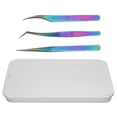 thumbnail image 2 of Eyelash Tweezers, High Closure Close Bite Process Manual Polishing Treatment Eyelash Grafting Extension Tweezers, for Individual, Technician Convenient To Use, 2 of 7