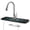 For Faucets with Deck Plate (Black), variant on 2nd Generation Silicone Faucet Mat, Kitchen Silicone Faucet Drip Catcher with Cuttable Circular Central for Kitchen Sink, Tailor-Made for Faucets with Deck Plate【Light Grey】