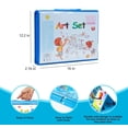 thumbnail image 6 of Art Supplies, 208 Pack Art Sets Crafts Drawing Coloring kit, Double-Side Trifold Easel, Oil Pastels, Crayons, Colored Pencils, Creative Gift for Beginners Artists Girls Boys Kids (Blue), 6 of 8